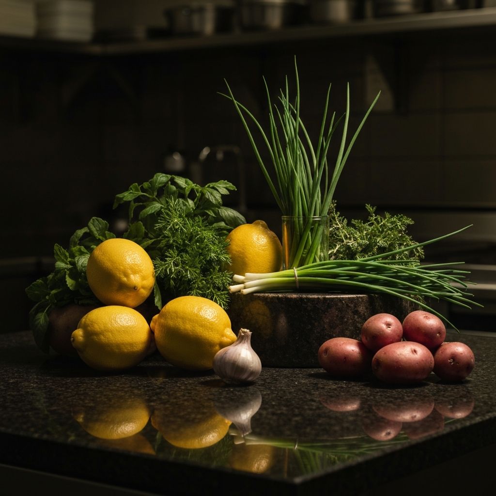 Fresh herbs and vegetables